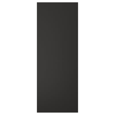 Black rectangular NICKEBO panel, sleek and modern, crafted from recycled materials.