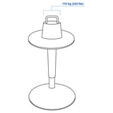 NILSERIK Standing support, white/Vissle dark blue