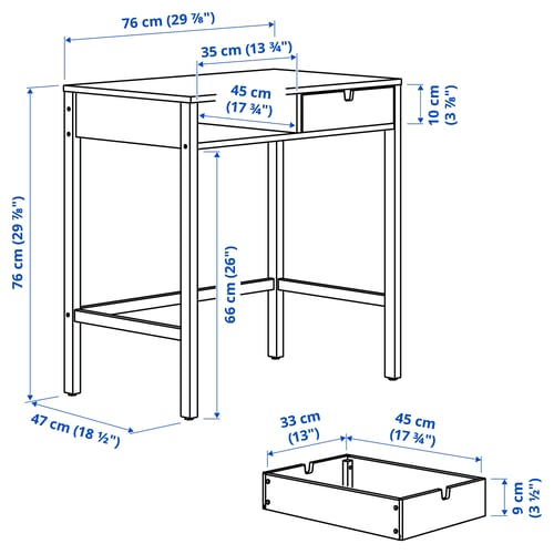 Illustration with measurements for the product: NORDKISA.