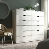 NORDLI Chest of 12 drawers, white, 160x145 cm