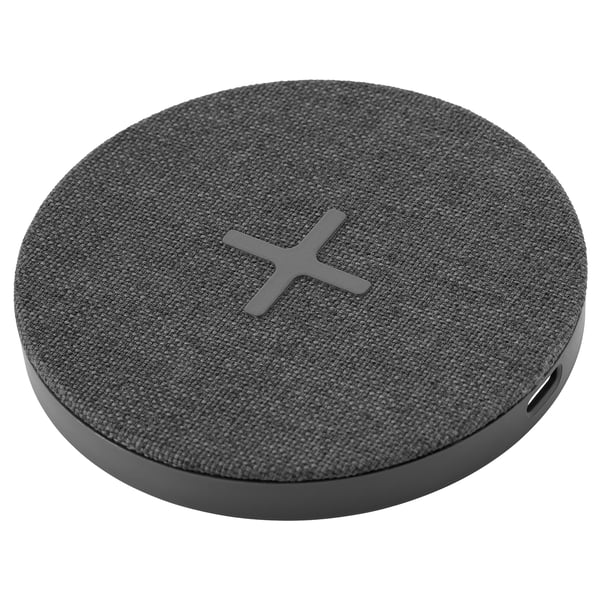 NORDMÄRKE Wireless charger, textile/grey