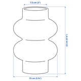 PÄRLHÄGG Vase, yellow-beige, 22 cm