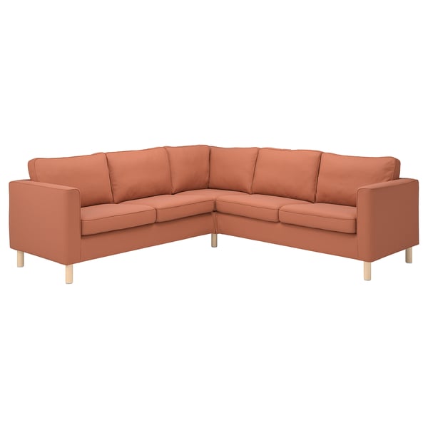 PÄRUP Cover for corner sofa, 4-seat, Kelinge rust