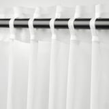 PALPLJUNGMAL Sheer curtains, 1 pair, white white/check pattern with heading tape, 145x300 cm