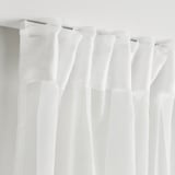 PALPLJUNGMAL Sheer curtains, 1 pair, white white/check pattern with heading tape, 145x300 cm