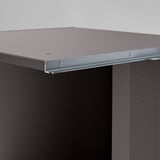 PAX Add-on corner unit with 4 shelves, dark grey, 53x58x201 cm