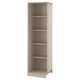 PAX Add-on corner unit with 4 shelves, grey-beige, 53x58x201 cm