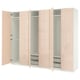Option: PAX / FARDAL Wardrobe combination, white/high-gloss light orange, 300x60x236 cm