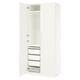 Option: PAX / TONSTAD Wardrobe combination, white/off-white, 100x60x236 cm