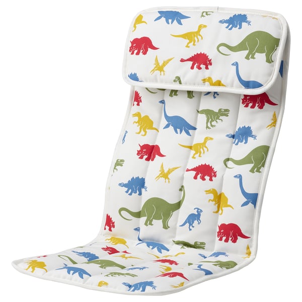 POÄNG Children's armchair cushion, Medskog/dinosaur pattern