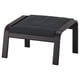POÄNG Footstool, black-brown/Hillared anthracite
