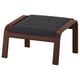 POÄNG Footstool, brown/Hillared anthracite