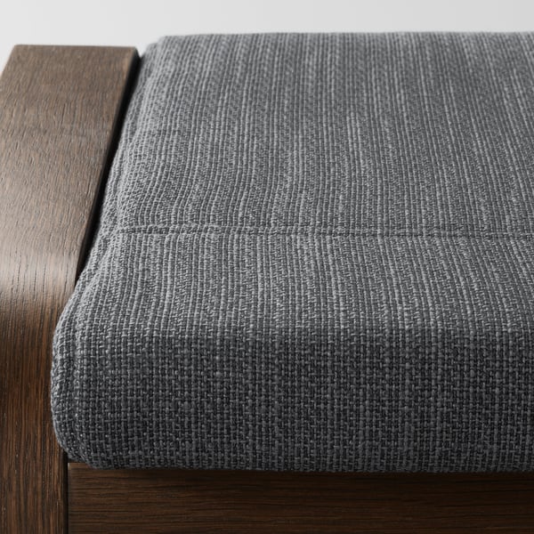 POÄNG Footstool, brown/Hillared anthracite