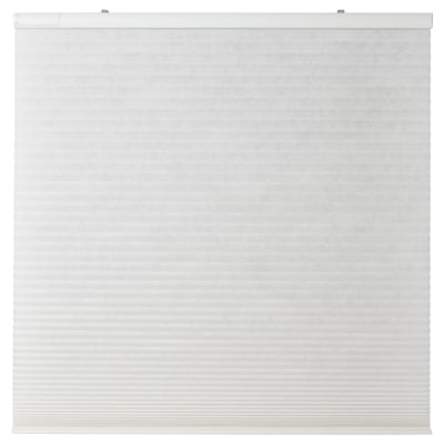 PRAKTLYSING Cellular blind, smart wireless/battery-operated white, 140x195 cm
