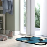 RÄLER Door mat, blue, 40x60 cm