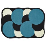 RÄLER Door mat, blue, 40x60 cm
