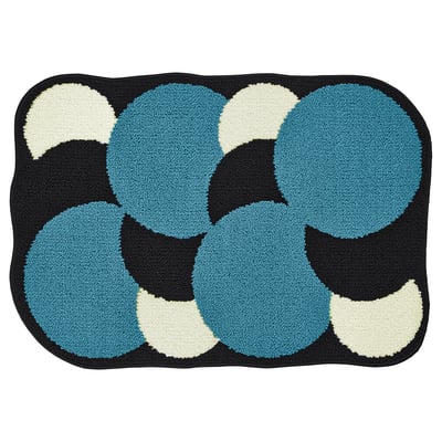 RÄLER Door mat, blue, 40x60 cm