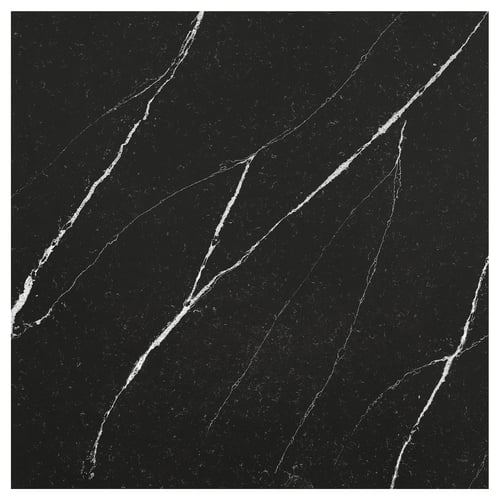 Black & white marble-patterned RÅHULT quartz wall panel.