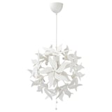 RAMSELE Pendant lamp, flower/white, 43 cm