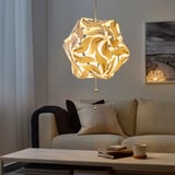 RAMSELE Pendant lamp, flower/white, 43 cm