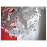RAMSELE Pendant lamp, flower/white, 43 cm