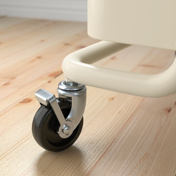 RÅSKOG Trolley, beige, 35x45x77 cm