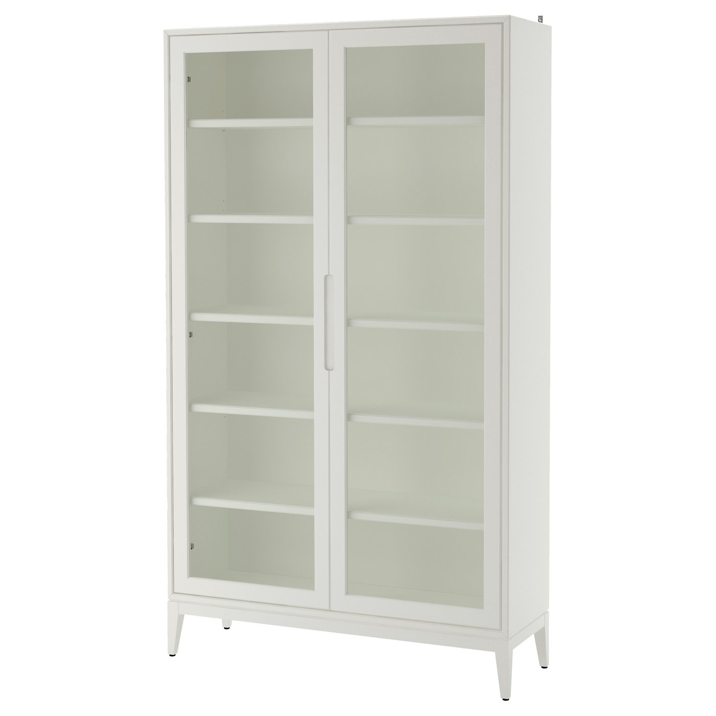 REGISSÖR glass-door cabinet, white, 118x203 cm - IKEA