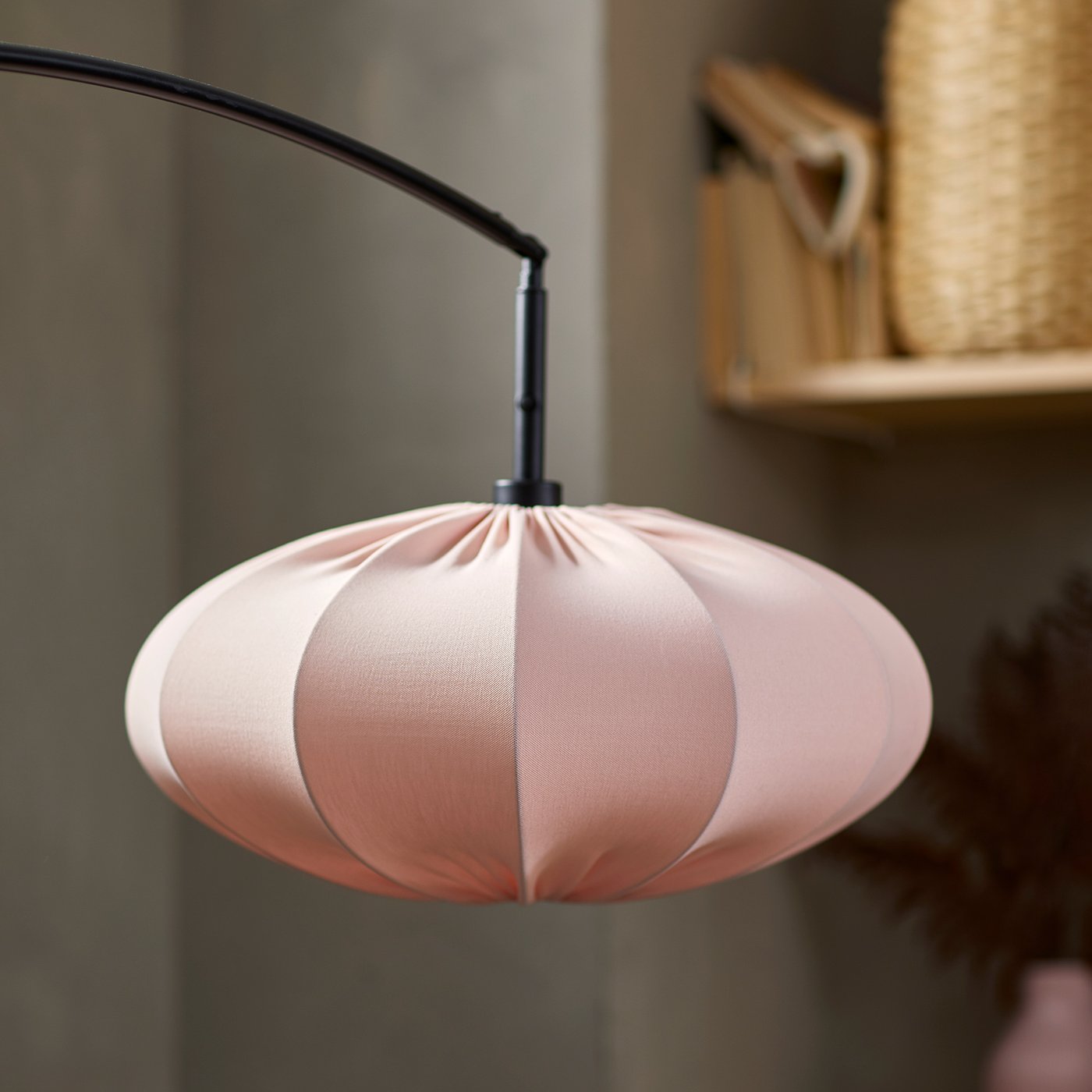 REGNSKUR Pendant lamp shade, oval pink 