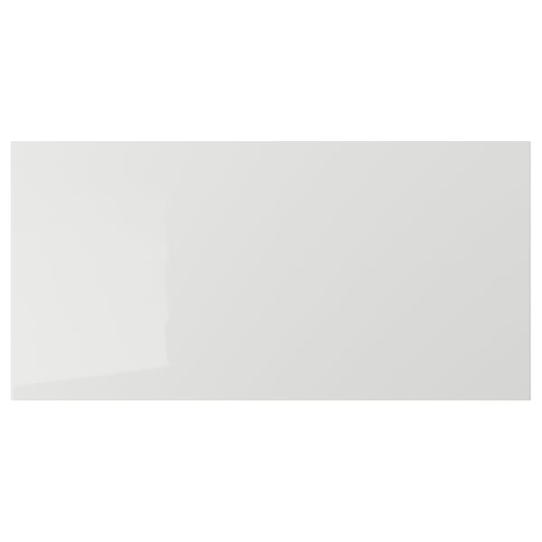 RINGHULT Drawer front, high-gloss light grey, 80x40 cm