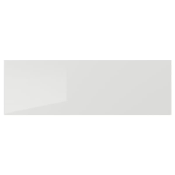 RINGHULT Drawer front, high-gloss light grey, 60x20 cm