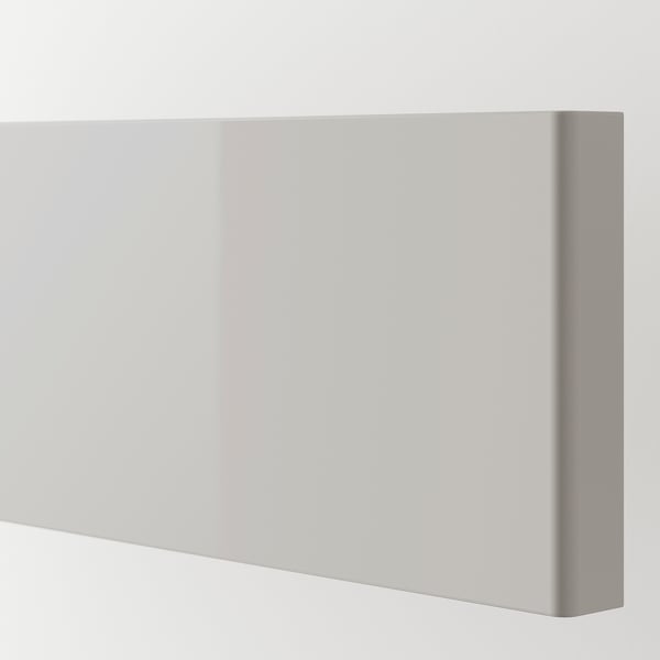 RINGHULT Drawer front, high-gloss light grey, 60x10 cm