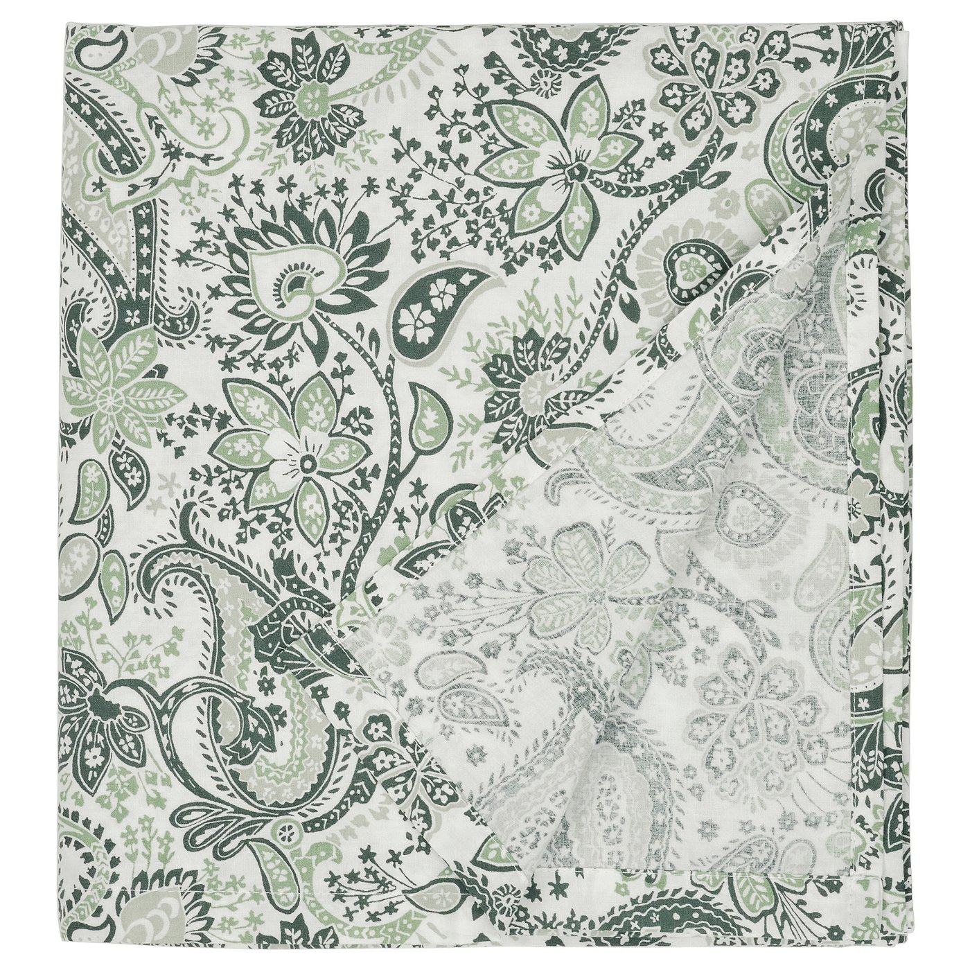 RODGERSIA Flat sheet, green/white, 240x260 cm