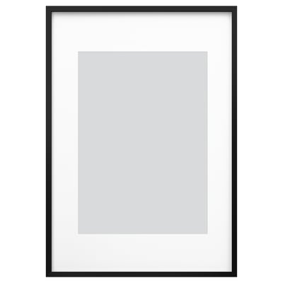 RÖDALM picture frame, black, holds favourite photos securely, modern design.