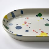 RÖDSNULTRA Serving plate, mixed patterns, 20x11 cm