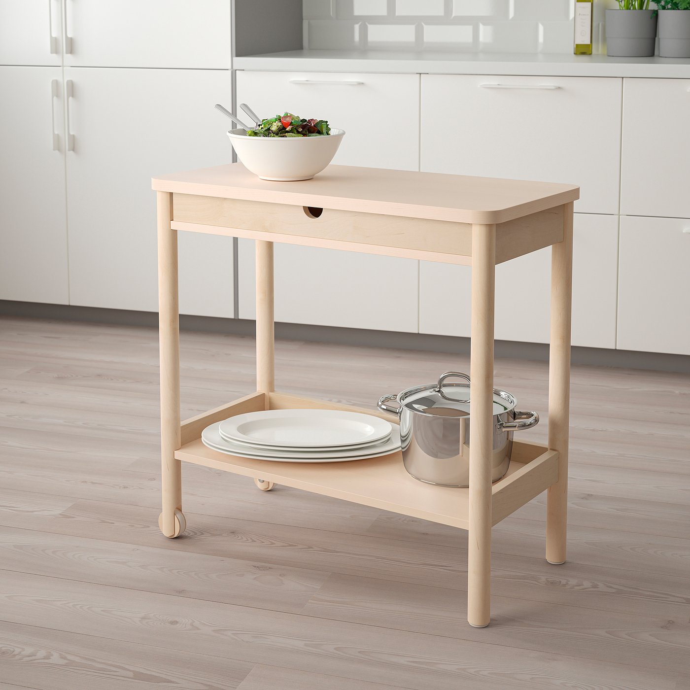 RÖNNINGE trolley, birch, 78x39 cm - IKEA