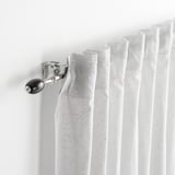 RÖNNSUMAK Curtain rod set, silver-colour, 120-210 cm 19 mm