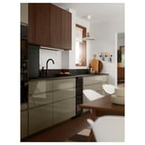 RUNSBÄCK Custom made wall panel, matt black/brown marble effect/high pressure porcelain, 1 m²x2.0 cm