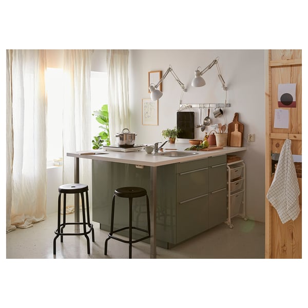 SÄLJAN Worktop, white/laminate, 246x3.8 cm