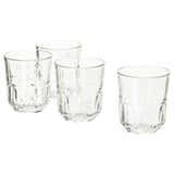 SÄLLSKAPLIG Glass, clear glass/patterned, 27 cl