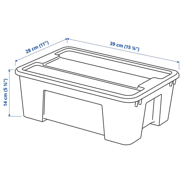 SAMLA Boîte, transparent, 56x39x28 cm/45 l - IKEA