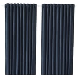 SANELA Room darkening curtains, 1 pair, dark blue, 140x300 cm