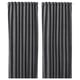 Option: SANELA Room darkening curtains, 1 pair, dark grey, 140x300 cm