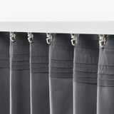 SANELA Room darkening curtains, 1 pair, dark grey, 140x300 cm