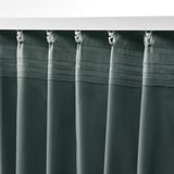 SANELA Room darkening curtains, 1 pair, grey-green, 140x300 cm