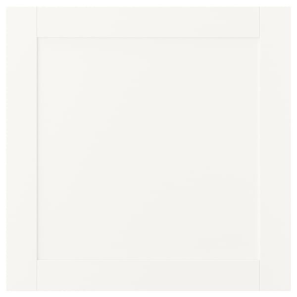 SANNIDAL Door with hinges, white, 60x60 cm