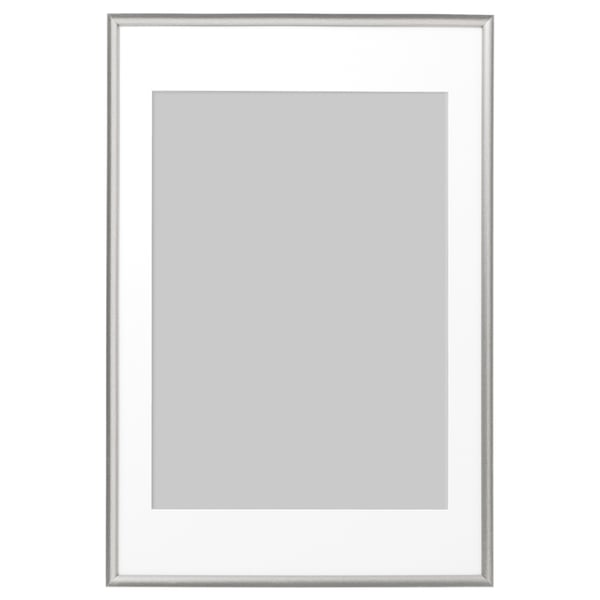Silver höjden picture frame, sleek metallic design, rectangular shape, with plastic front protection.
