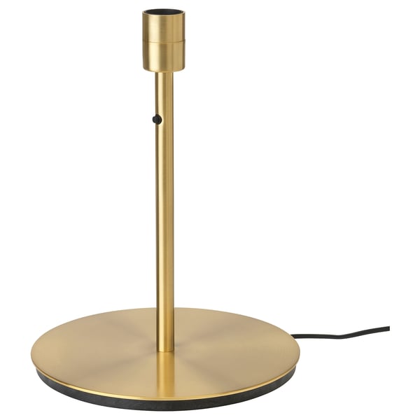 SKAFTET Table lamp base, brass-colour, 38 cm