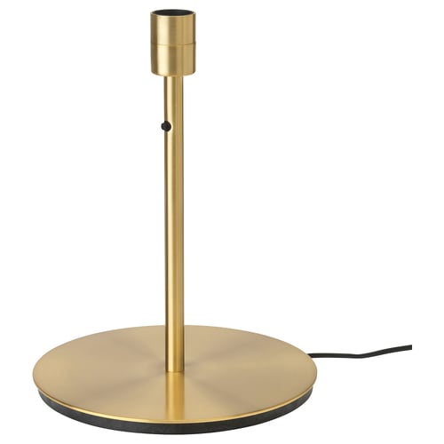 Gold scaffett lamp base - round, acrylic-coated metal