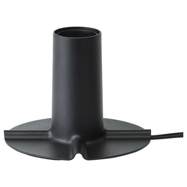 SKALLRAN Table lamp base, dark grey/metal