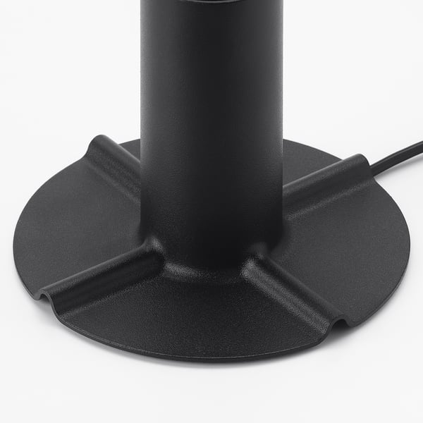 SKALLRAN Table lamp base, dark grey/metal